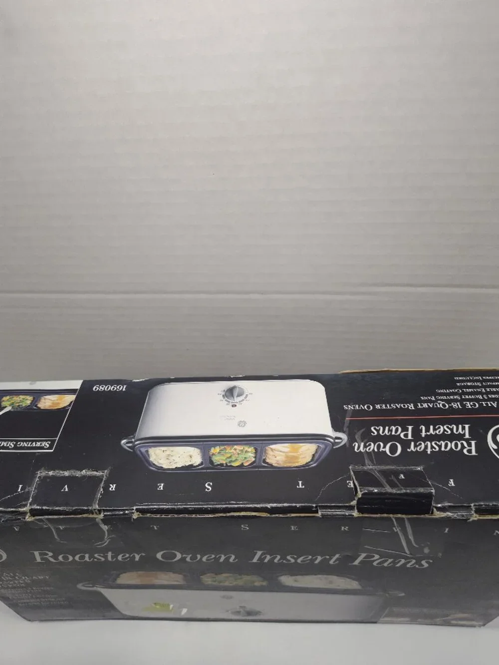GE 169089 Roaster Oven Insert Pans 3 Buffet Serving Pans 18 Qt New Open Box
